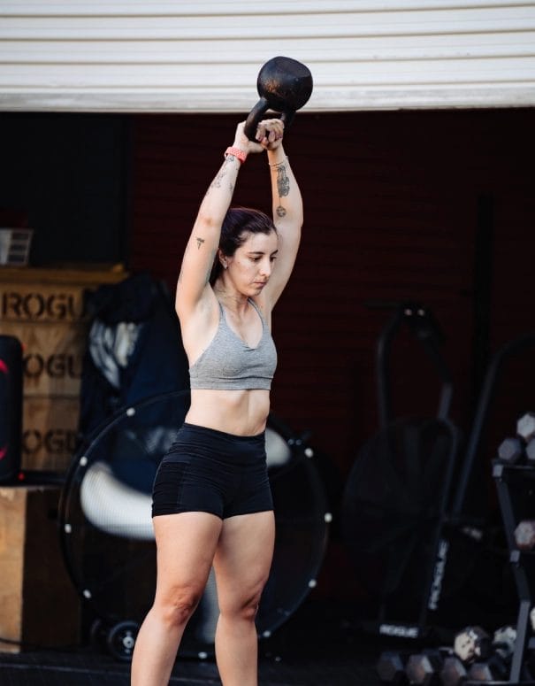girl with kettlebell at First Coast Crossfit